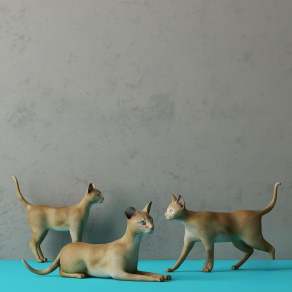 现代猫3D模型下载